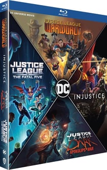 Justice League - 4 films : Dark : Apokolips War + Justice League vs The Fatal Five + Injustice + Warworld