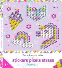 Stickers pixels strass : kawaii