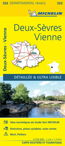 Cartes départementales n.322 : Deux-Sèvres, Vienne