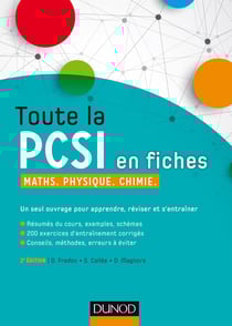 Toutes la PCSI en fiches - maths, physique, chimie