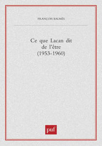 Ce que Lacan dit de l'être
