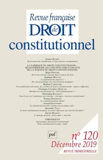 Revue française de droit constitutionnel n.4 (édition 2019)