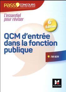 Pass'concours - qcm d'entrée dans la fonction publique (6e édition)