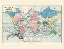 Carte : mouvements des eaux - movements of the waters