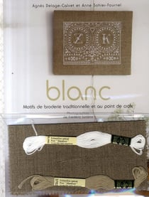 Blanc - motifs de braderie traditionnelle et au point de croix