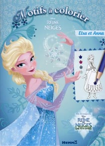 Motif a colorier - la reine des neiges - elsa et anna