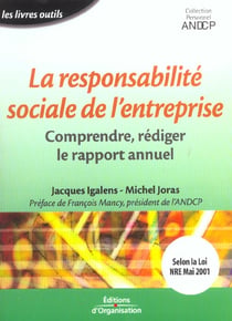 La responsabilite sociale de l'entreprise - comprendre, rediger le rapport annuel - les livres outil