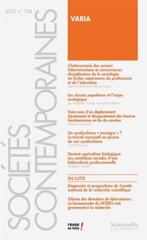 Revue sociétés contemporaines n.124 (édition 2021)