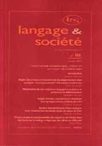 Langage & société n.111 : l'institution pédagogique, l'écrit et le sujet en formation - Mars 2005