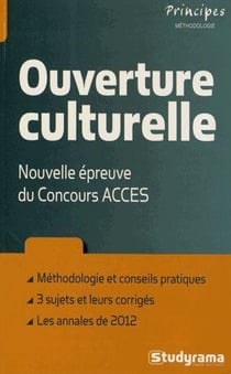 Ouverture culturelle - nouvelle épreuve du concours ACCES