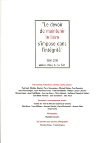 Le devoir de maintenir le livre s'impose dans l'intégrité - 1996-2016
