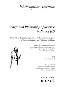 Revue Philosophia scientiae n.19/1 : logic and philosophy of science in Nancy (II)