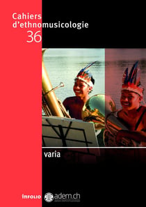 Cahiers d'ethnomusicologie n.36 : Varia