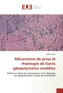 Mecanisme de prise et rheologie de liants geopolymeres modeles