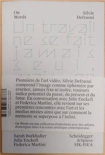 Un travail ne se fait jamais seul, mais en conversation avec le monde