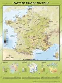 Carte de france physique : relief et hydrographie