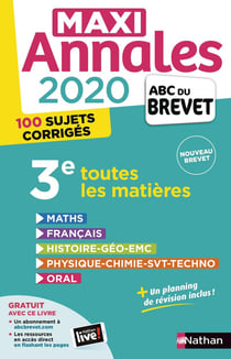 Maxi annales ABC du brevet Tome 26 : toutes les matières - 3e (édition 2020)