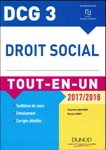 Dcg 3 - droit social - tout-en-un (édition 2017/2018)
