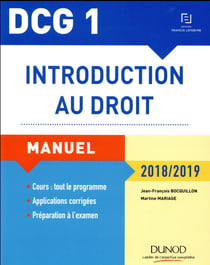 DCG 1 - introduction au droit (édition 2018/2019)