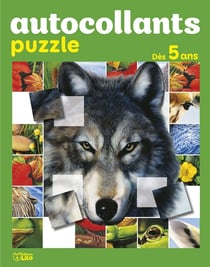 Autocol puzzle animaux loup