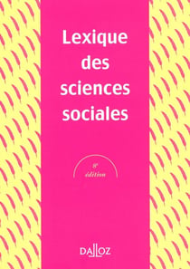 Lexique des sciences sociales. 8e éd. (8e édition)
