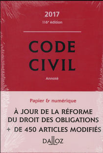 Code civil annoté (édition 2017)