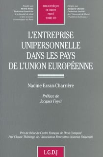 L'entreprise unipersonnelle dans les pays de l'union europeenne