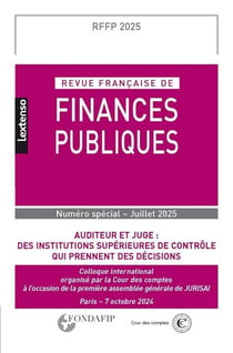 Revue française de Finances Publiques HS n° 1-2025