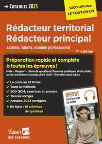 Concours Rédacteur territorial et Rédacteur principal - Catégorie B - Préparation rapide et complète à toutes les épreuves : Concours externe, interne et 3e voie - Concours 2025
