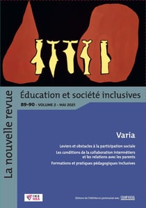 La nouvelle revue éducation et société inclusive n.89-90/2 : varia : études critiques de l'éducation inclusive