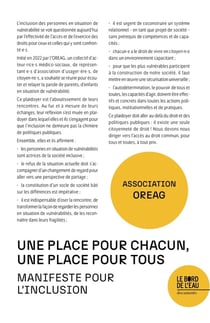 Une place pour chacun, une place pour tous : Manifeste pour l'inclusion