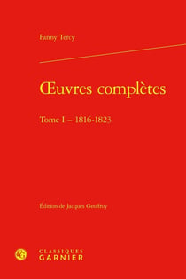 Oeuvres complètes Tome 1 : 1816-1823