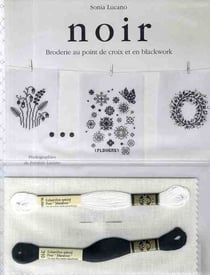 Noir - broderie au point de croix et en blackwork