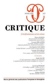 Revue Critique n.922 : L'écoféminisme est de retour