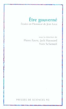 Être gouverné - études en l'honneur de Jean Leca