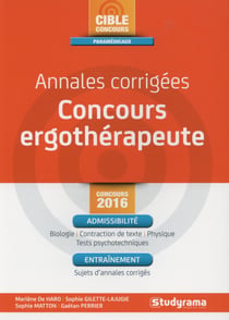 Annales corrigées - concours ergothérapeute 2016