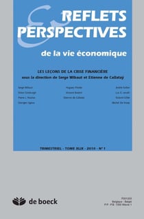 Reflets et perspectives de la vie économique n.2010/1 - les leçons de la crise financière