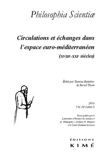 Revue Philosophia scientiae Tome 20 : circulation des savoirs dans les échanges euro-méditerranéens