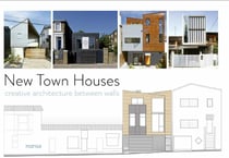 New town houses creative architecture between walls