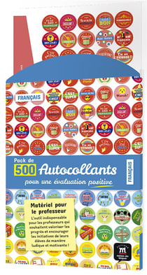 Pack de 500 autocollants pour l'évaluation en français