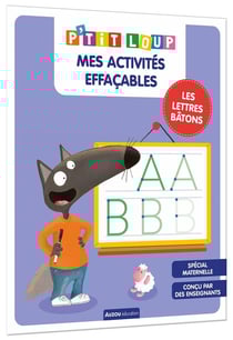 P'tit Loup : mes activités effaçables : lettres bâtons