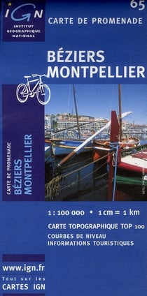 CARTE DE PROMENADE n.65 : Béziers - Montpellier