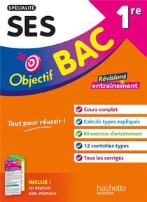 Objectif BAC 1re spécialité SES BAC 2026