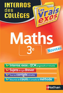 Interros Des Collèges Tome 1 : Mathématiques - 3E