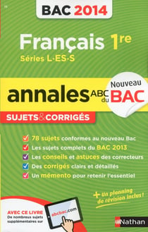 ANNALES ABC DU BAC 2014 FRANCAIS 1RE L-ES-S - CORRIGES N15