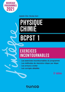 Physique-chimie BCPST 1 : exercices incontournables (5e édition)