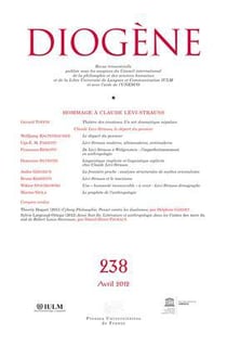 REVUE DIOGENE n.238 : hommage à Claude Lévi-Strauss