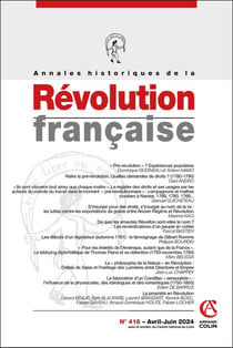 Annales historiques de la révolution française n.416 : Varia