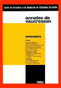 Annales de vaucresson t.1 à 10 et t.12