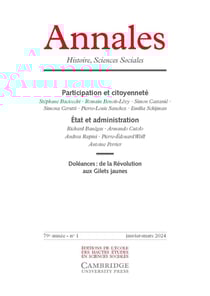 Revue Annales n.1 : Doléances : de la Révolution aux Gilets jaunes